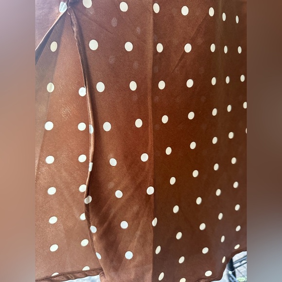 JAPNA  Brown Polkadot Pinup Style. Spaghetti Strap Midi Dress Size XL Hourglass - Picture 7 of 15